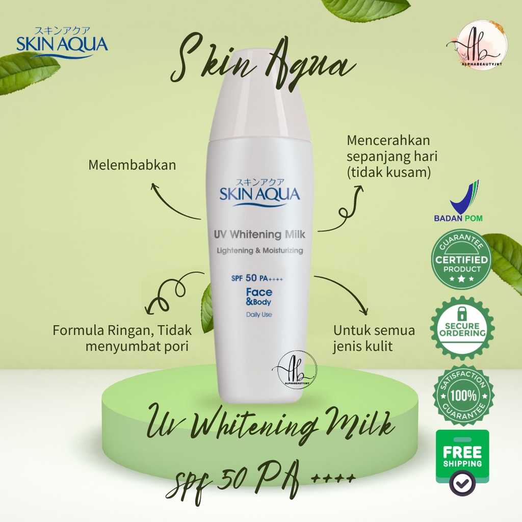 Jual Skin Aqua Uv Whitening Milk Spf 50 Pa 40gr Sun Screen Skin