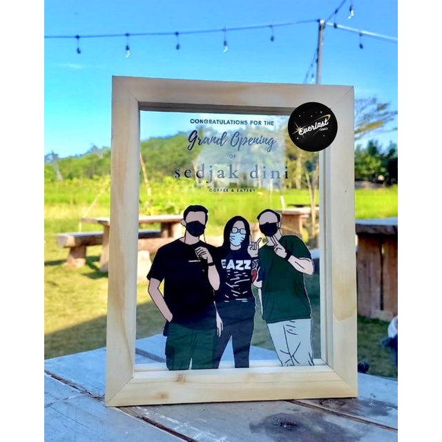 CUSTOM FLOATING FRAME AKRILIK FOTO AR VIDEO HADIAH GIFT GRADUATION ANNIVERSARY BIRTHDAY BABY BORN PA