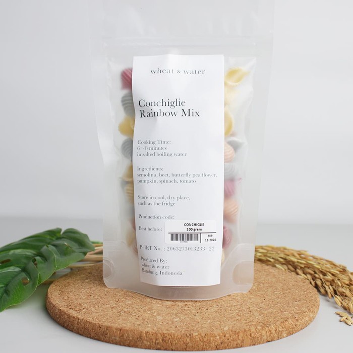 

Pasta-Aneka- Conchiglie Rainbow 100Gr - Wheat & Water -Aneka-Pasta.