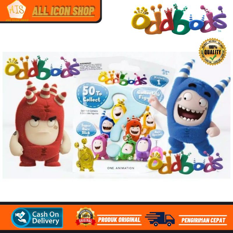 Oddbods Collectable Figure Blind Bags Original/Mainan koleksi figure set