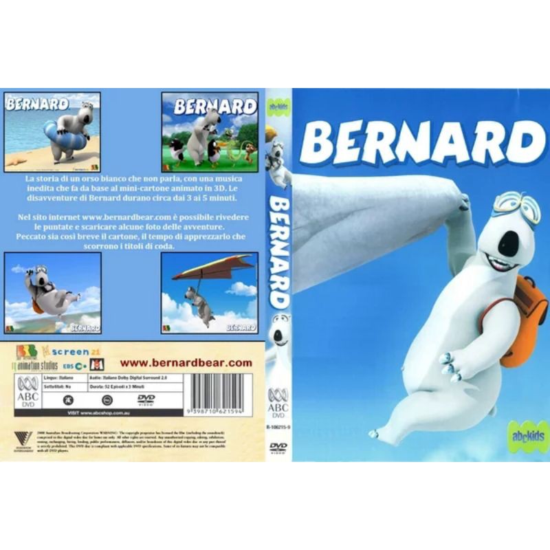 Kaset DVD animasi BERNARD BEAR