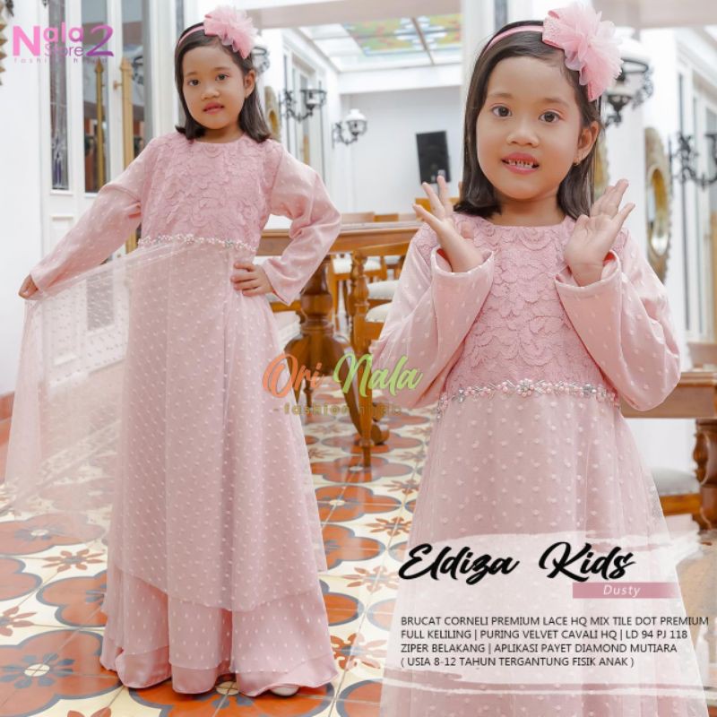 gaun anak perempuan gamis brukat LD 94 by ori nala | eldiza