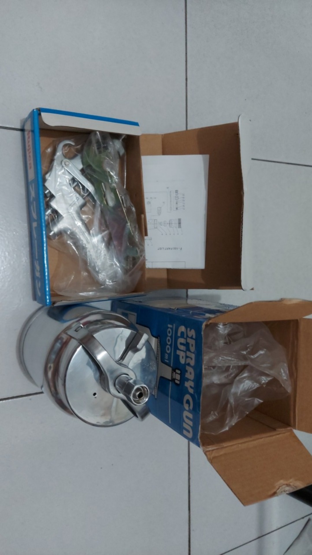 Ah00 Spray Gun F100 Rujica Tabung Bawah / Semprotan Cat F 100