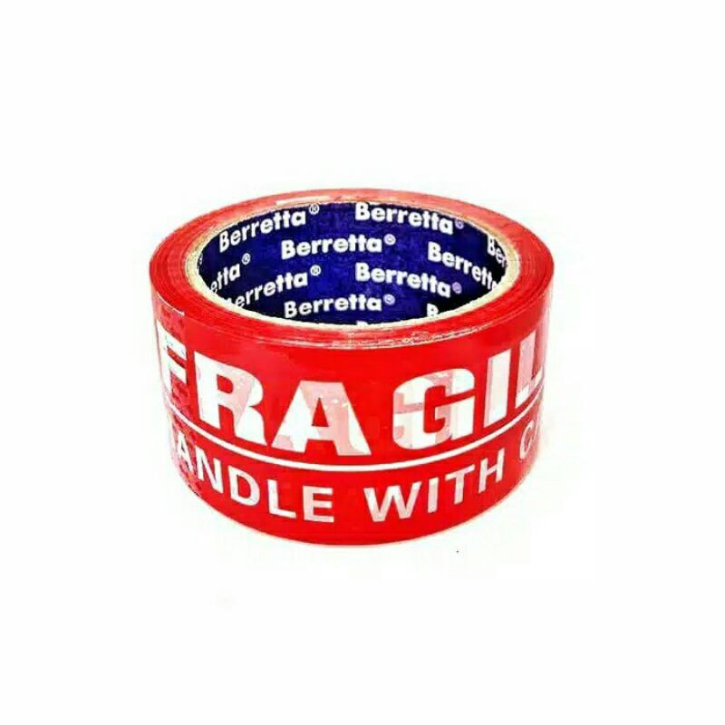 

LAKBAN FRAGILE MERAH BARRETTA TAPE 50 meter x 48mm