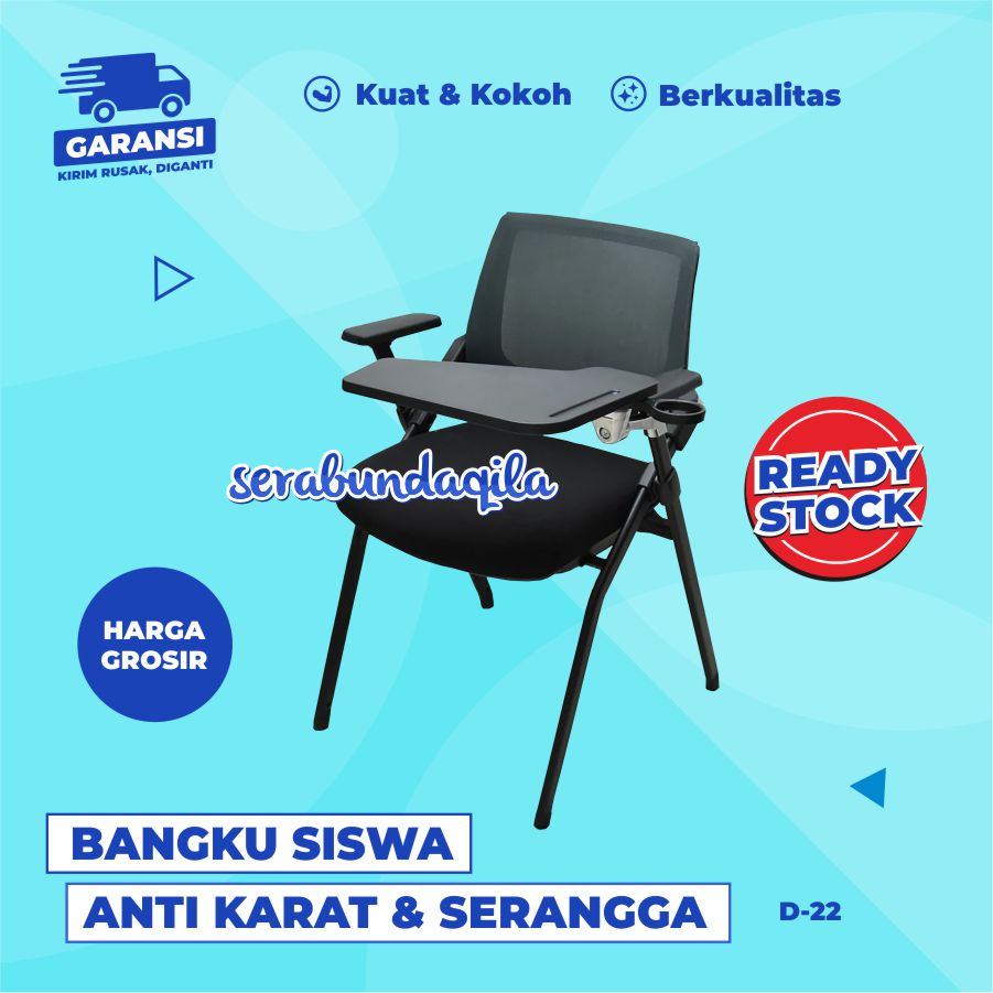D22 meja kursi bangku sekolah rangka besi harga murah cocok untuk SD / SMP / SMA