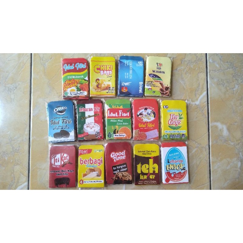 

amplop lebaran motif snack viral