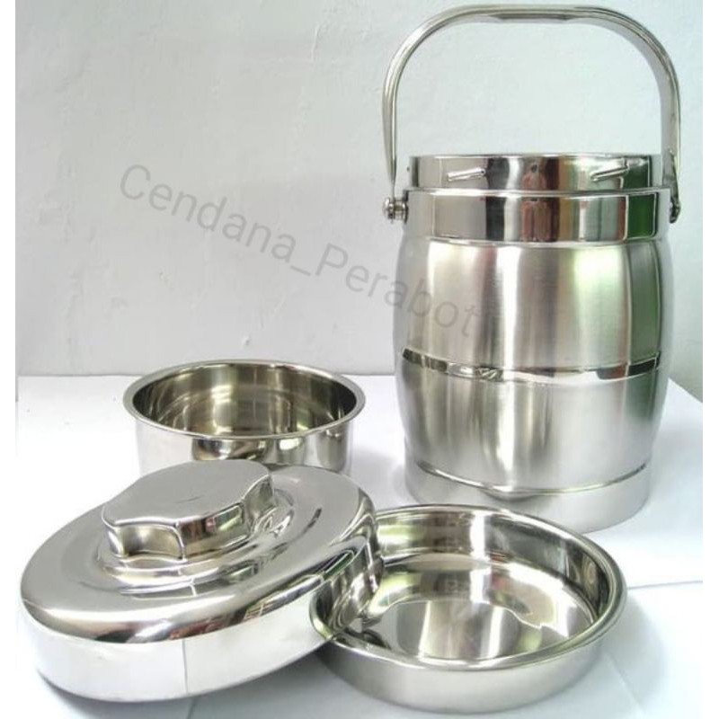 Nagako Rantang tunggal Stainless steel Rantang 2 Liter Rantang Nasi tunggal