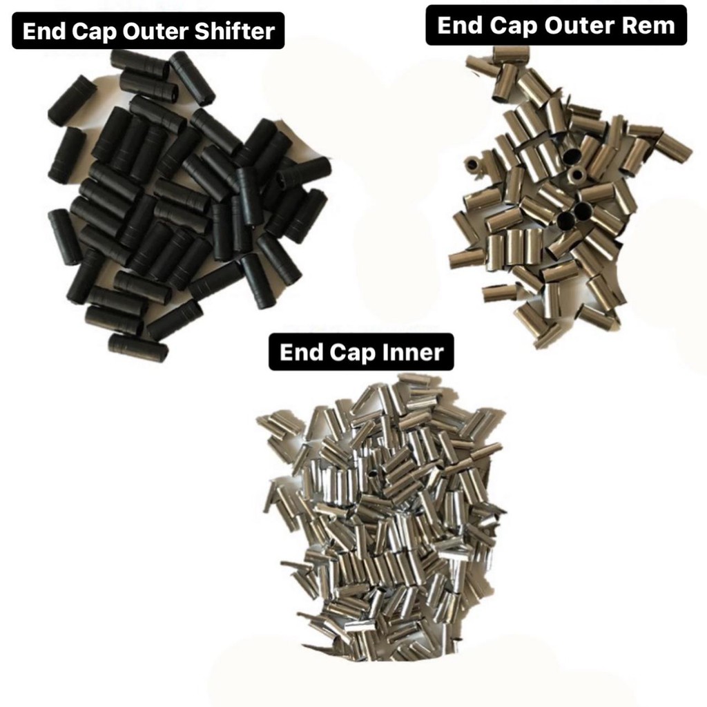 Inner End Cap Outer Brake Hose Penutup Kabel Tali Rem Shifter Briefter Jagwire End cap penutup kabel