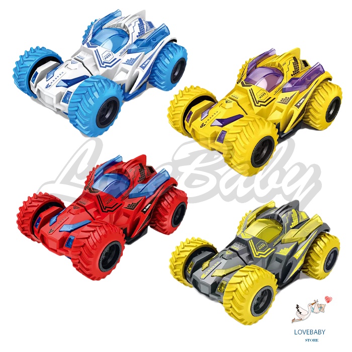 [1KG 7PCS] LBS Mobil Mainan Monster Zap Cars Turnable Head Tanpa Batrai Ban Karet Tahan Banting