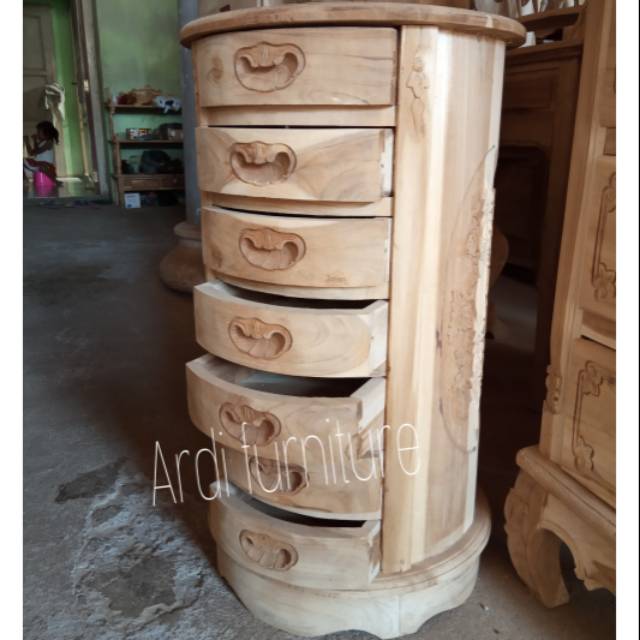 Nakas ukir kabinet kayu jati lemari kecil ukiran jepara gratis ongkir