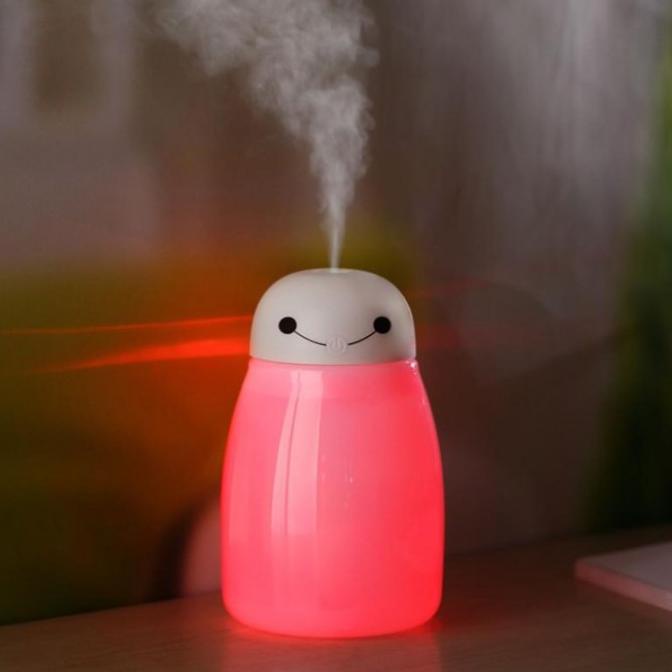 USB Baymax Anion Moisturizing Humidifier Colorful LED 400ml ary55