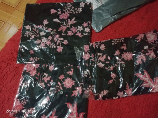 Batik Couple Keluarga Sania Ruffle Ori Ndoro Jowi Dnt Motif Cibulan Merah