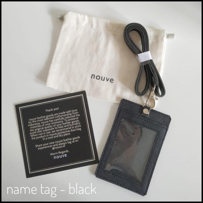 

Name Tag Holder/Id Card Holder - Black/Baby Pink