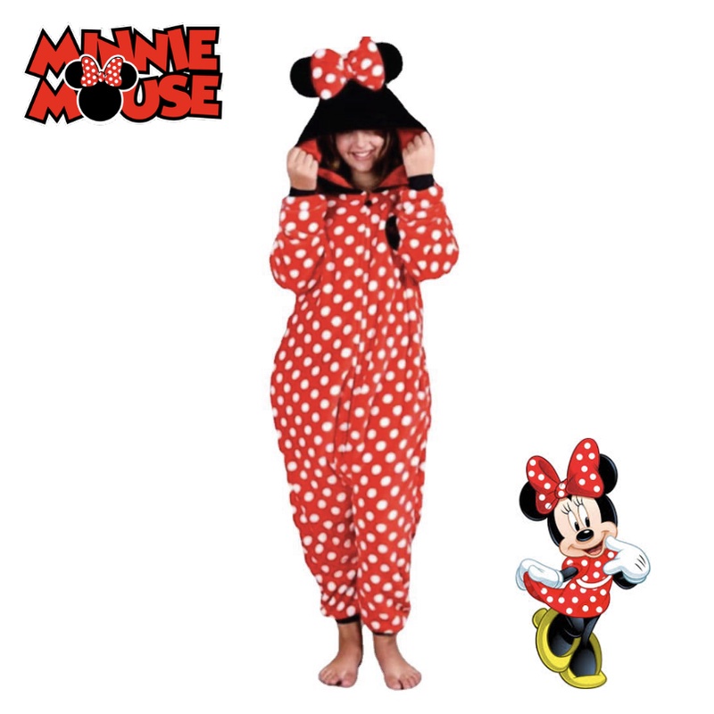 KOSTUM ONESIE DISNEY KIGURUMI DEWASA MINNIE STITCH WINNIE EEYORE dll