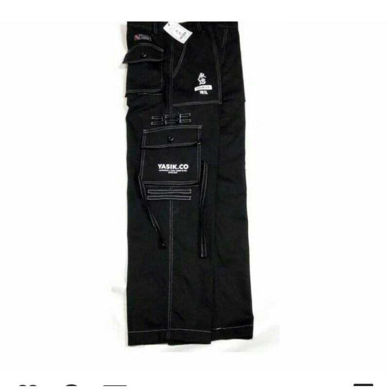 cargo pants black art japang series yasik co