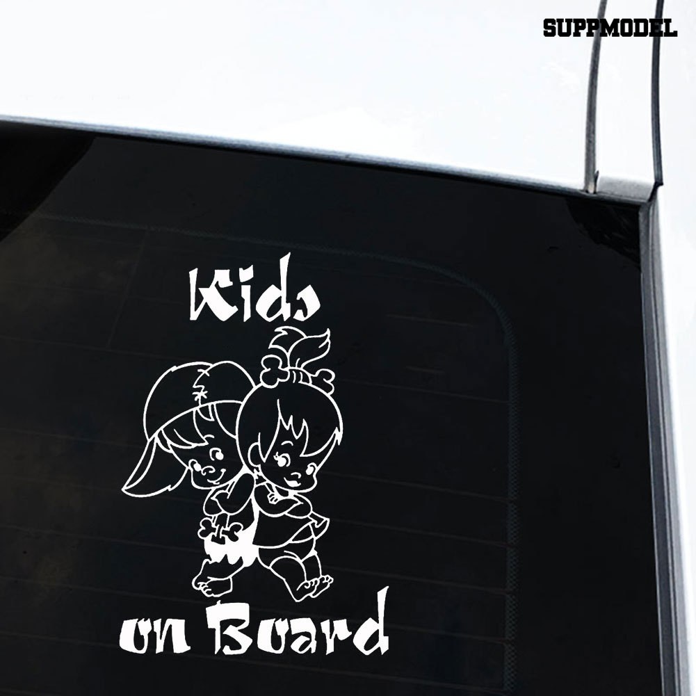 Supmodel Kids on Board Cute Cartoon Child Car Vehicle Reflective Decals Sticker Decor