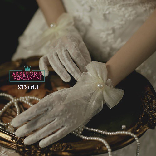 [READY] SARUNG TANGAN WEDDING GLOVES PESTA AKSESORIS PENGANTIN WANITA STS018