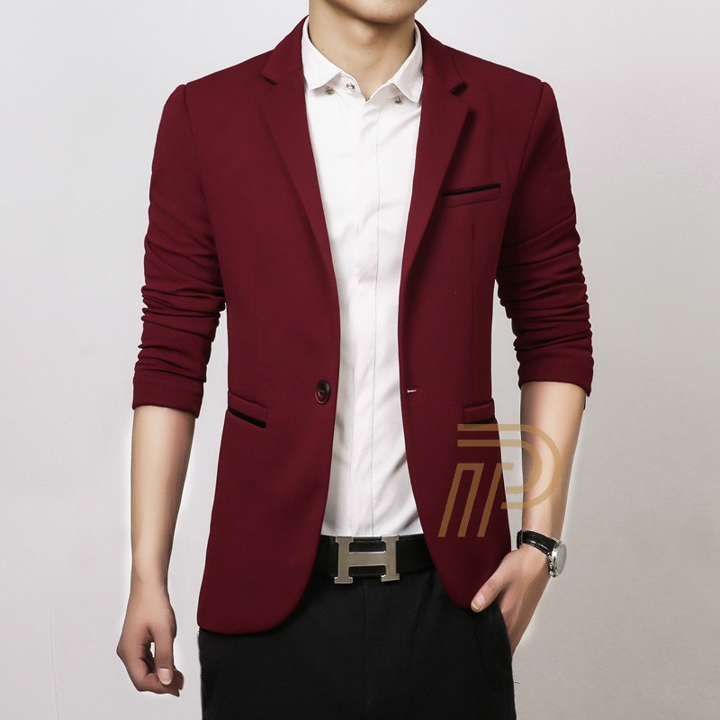 Parayu - Jas Blazer zepp With Jacket  Pria Formal Kancing Satu Slim Fit