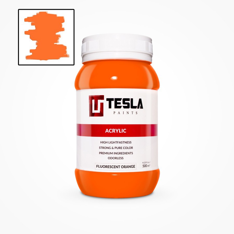

Tesla Acrylic 500 ml Fluorescent Orange