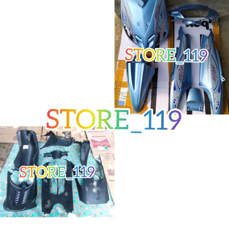 FULL BODY HALUS KASAR YAMAHA MIO SPORTY BIRU TELOR ASIN/BIRU MUDA