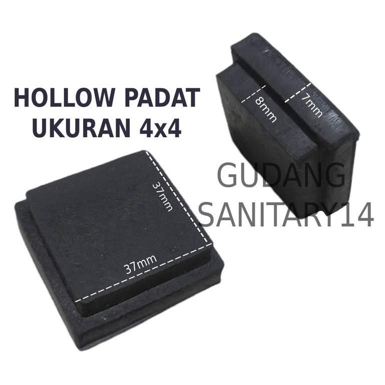 Karet hollow padat 4x4 karet alas penutup kaki besi meja dan kursi karet holo kaki kursi meja