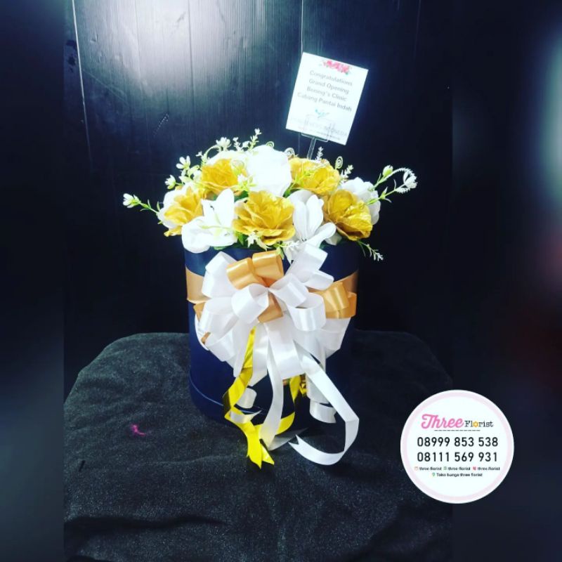 bunga meja plastik / vas bunga meja / vas bunga ucapan congratulations / hadiah ucapan grand opening