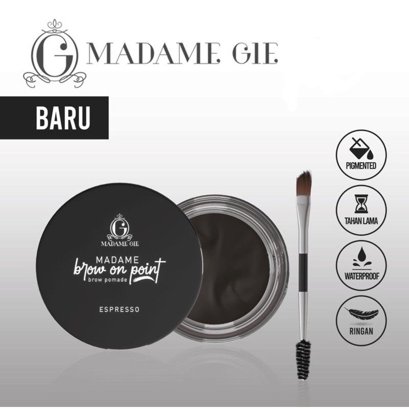 [ MADAME GIE ] Brow On Point Eyebrow Pomade Pensil Alis BPOM Original NF