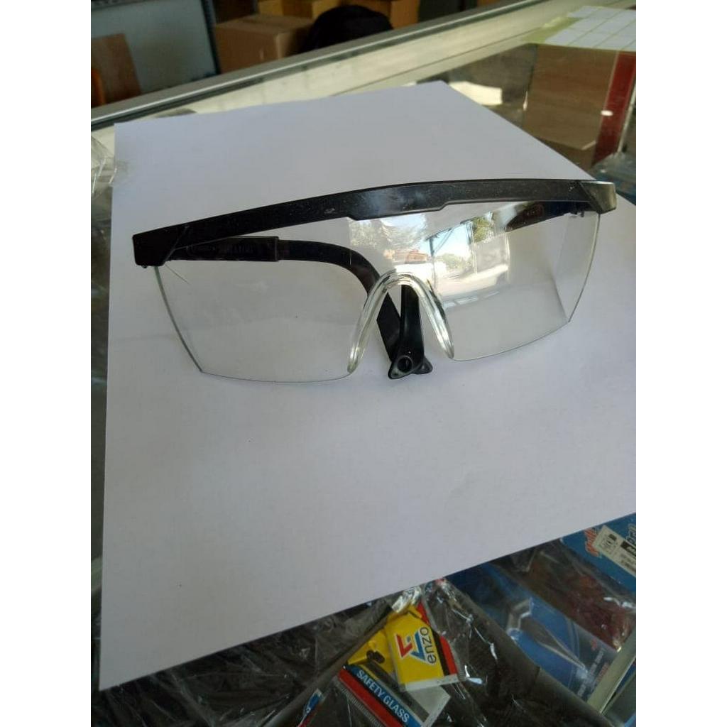 Kacamata Kaca Mata Gerinda Las Safety Glasses Google List Biru - Hitam