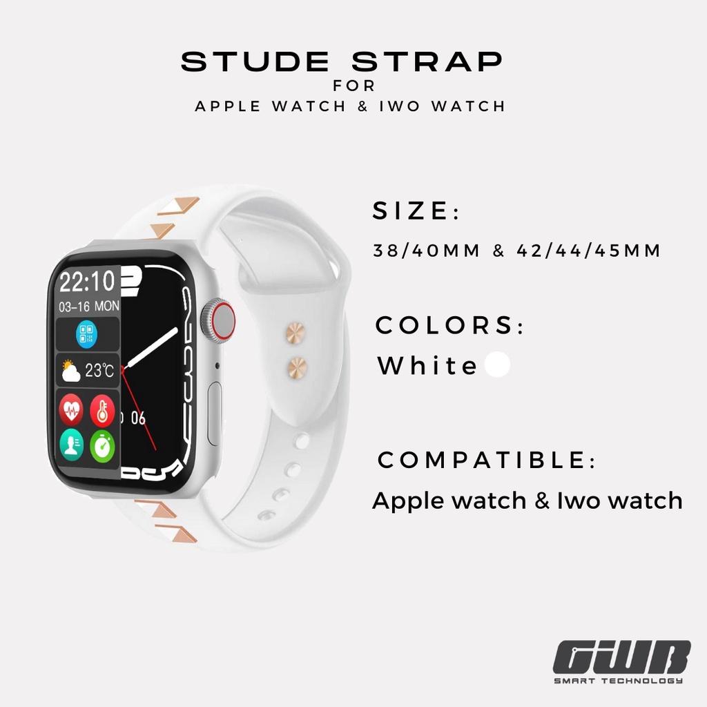 STRAP STUDE  ( IWO / APPLE WATCH / IWATCH) ( strap saja belum termasuk jam tanhan )