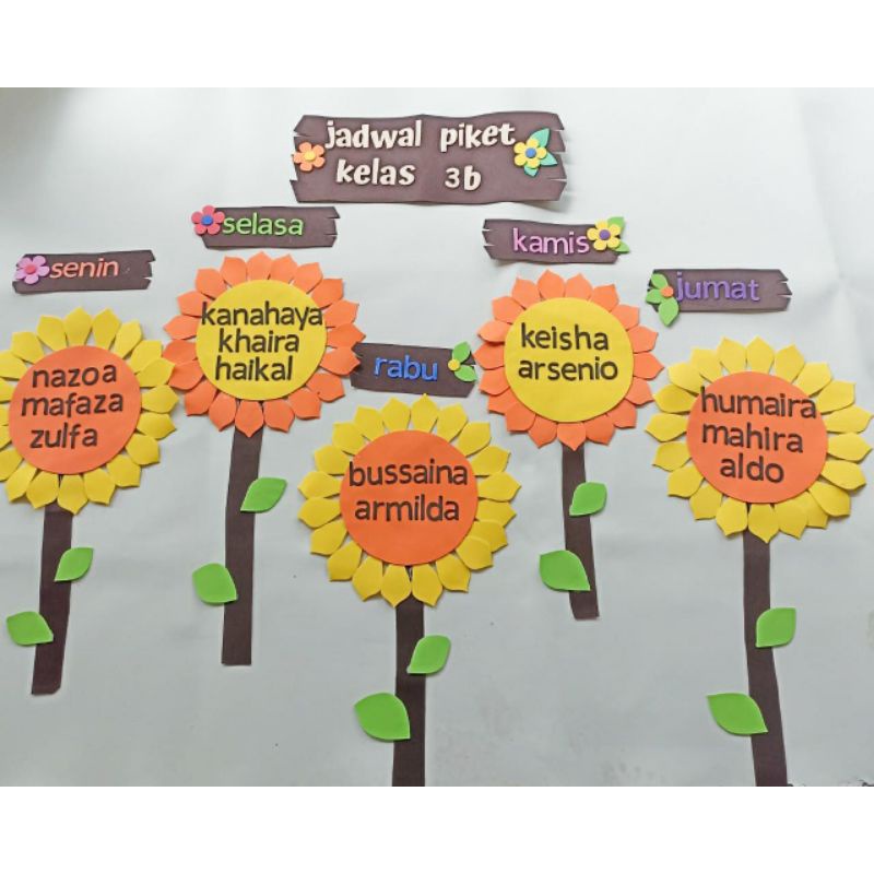 Hiasan Piket Kelas Matahari