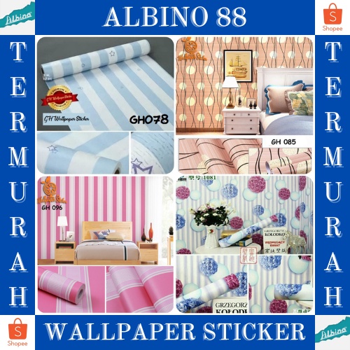 TERMURAH COD WALLPAPER STICKER DINDING MOTIF ELEGANT WALLPAPER RUANG TAMU / KAMAR TIDUR BEST SELLER