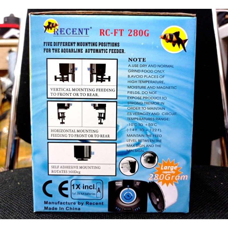 PEMBERI PAKAN OTOMATIS FOOD TIMER RECENT FT 280G
