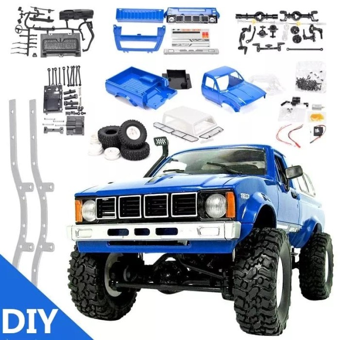 Toys Store -  RC Cars - WPL C24 1:16 Kit Remote Control Jeep 4x4 Rock Crawler
