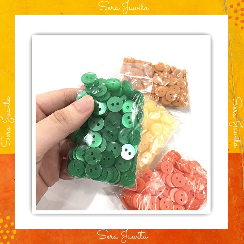 (Per Lusin) Kancing Baju Lubang 2 | Kancing Hem/ Kemeja/ Tunik 2 lubang