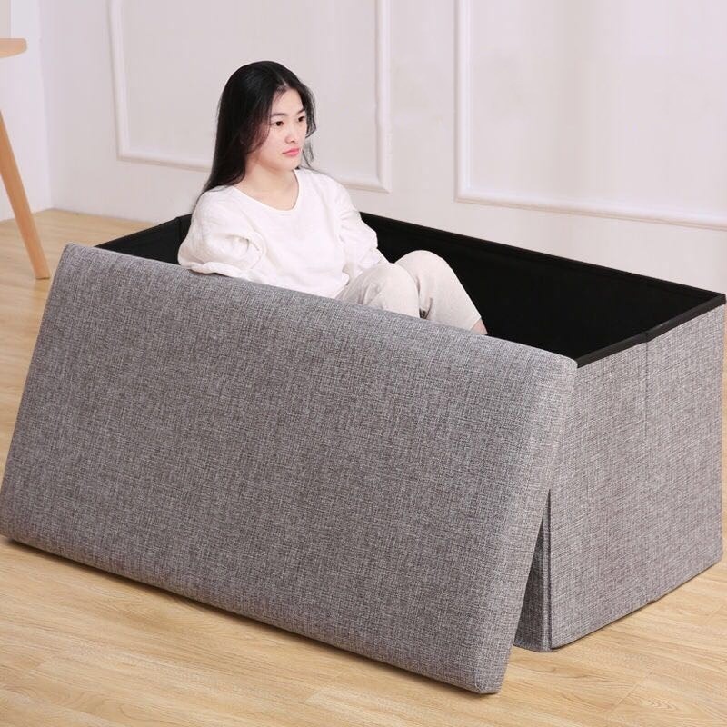 Sofa Kotak Penyimpanan Barang Foldable Storage Container 76x38x38cm -- Honme