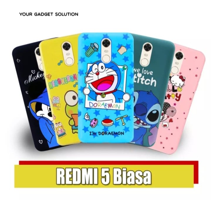 3D Case Xiaom Redmi 5 Plus Redmi 5 Softcase Karakter Doraemon Stitch Hello Kitty Mickey Mouse