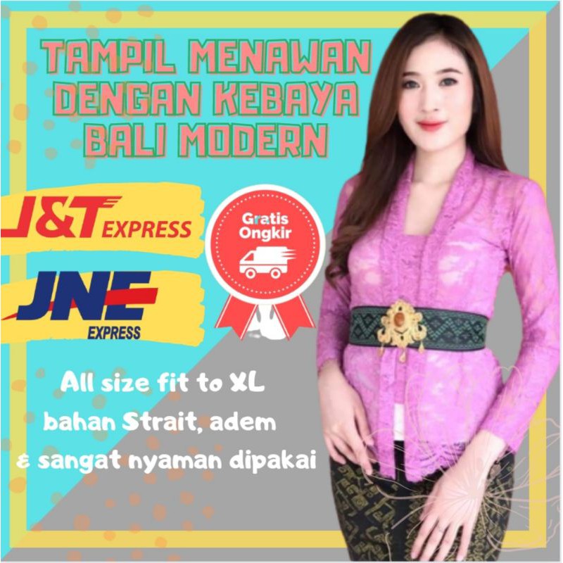 Set Kebaya brokat brukat kutubaru kutu baru putih pengantin akad bali jumbo seragam modern murah set