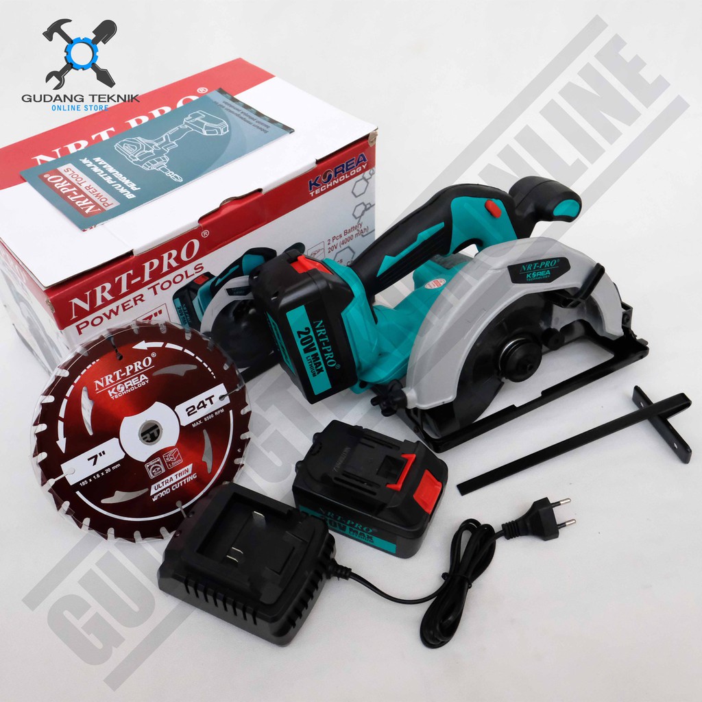 Mesin Circular Saw Cordless NRT CX-58 DC - Gergaji Kayu 7inch Cordless NRT CX-58DC