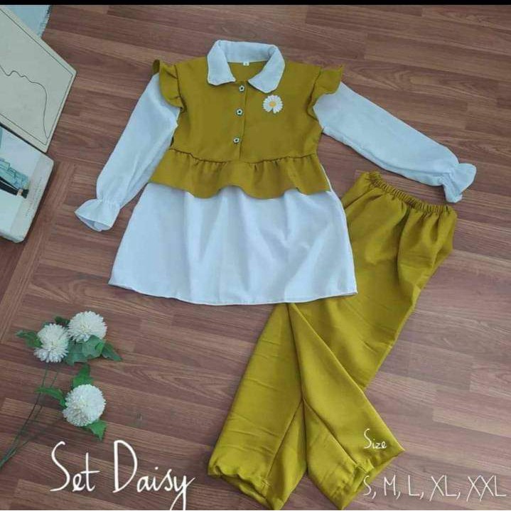 one set daisy baju anak perempuan stelan terbaru