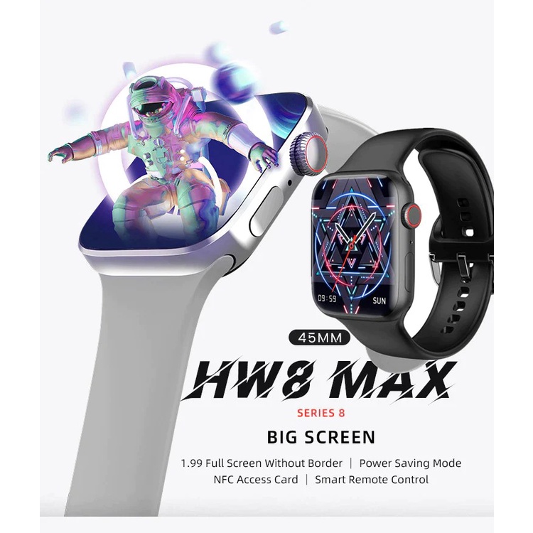 HW8 HW7 Max Smartwatch 1.99 inch Always On Display NFC Bluetooth Call HW 7 Max Smart Watch