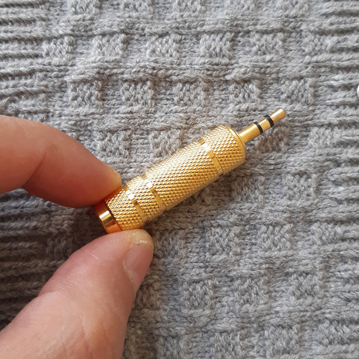 Konverter Jack Mic Besar Ke Mic Kecil - Akai to Phone - B/K - Gold