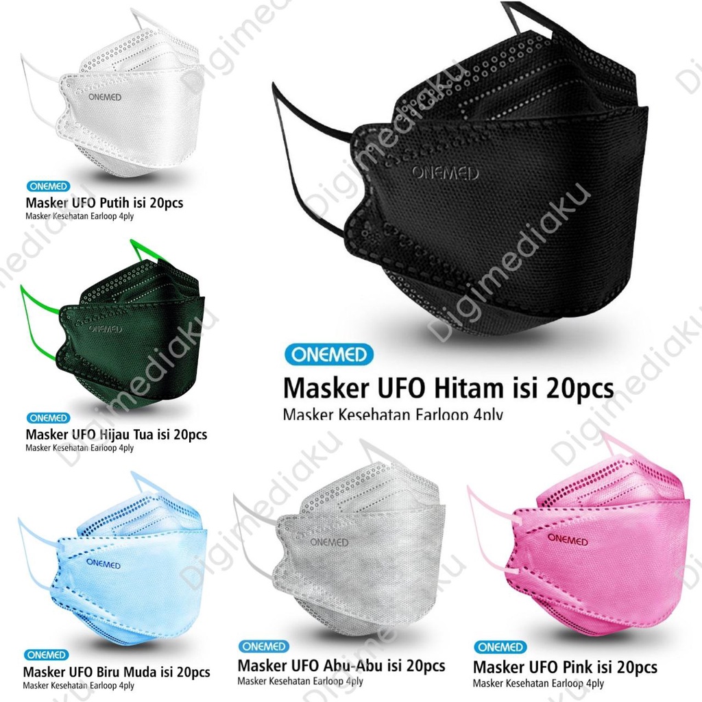 Masker KF94 Onemed Masker Medis UFO Biru Muda - Model Pokana