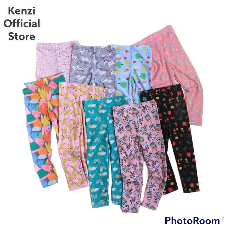 Legging Leging Motif Anak Perempuan XS-XXXL Usia 0-13th Bahan Import Premium