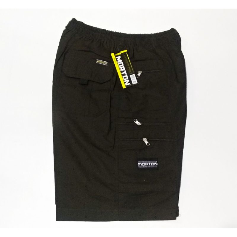 Celana Morton 3/4 Pria / Celana Santai Berkantong / Celana Corak Bintang / Celana Reseleting Banyak