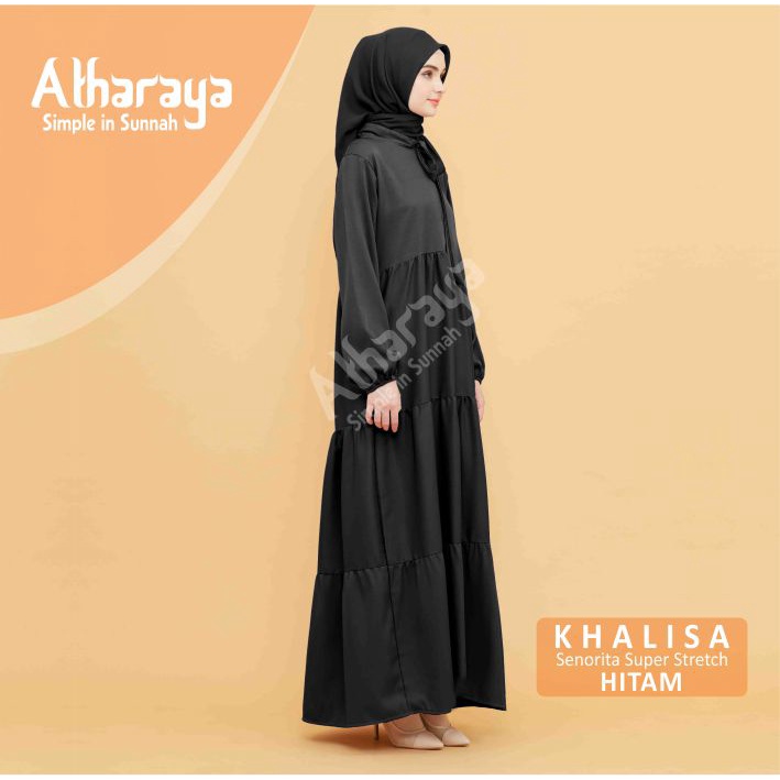 Dress KHALISA Gamis Terbaru Gamis Rempel Susun Gamis Remaja Premium By Atharaya