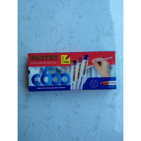 

[1 LUSIN] Pulpen bolpoin Faster C600 murah