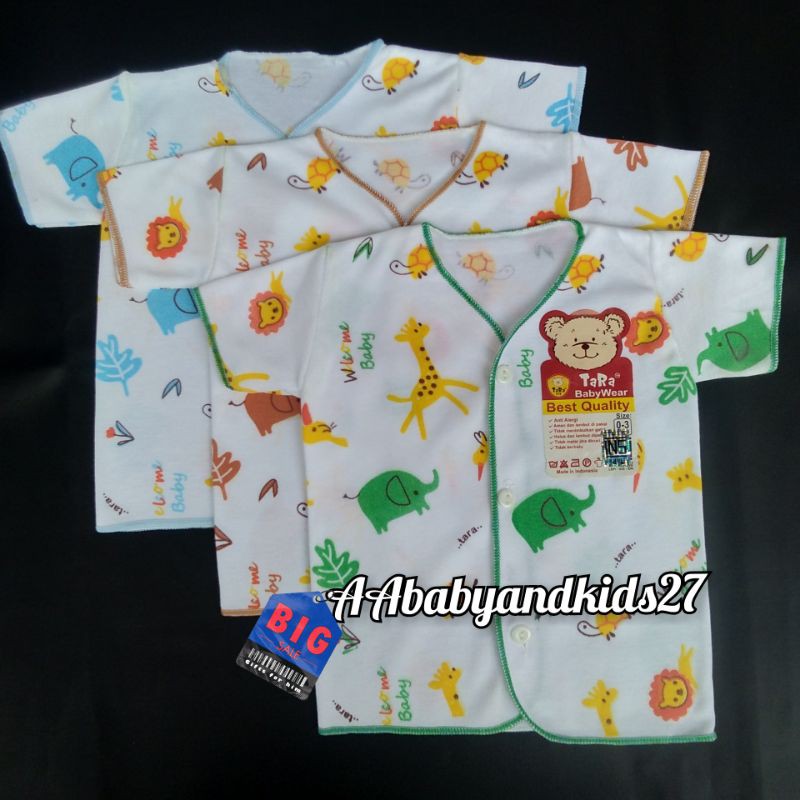 3Pc Baju Bayi Tara Necci Lengan Pendek Putih Newborn Sni -Baju Tara lengan Pendek Sni Newborn