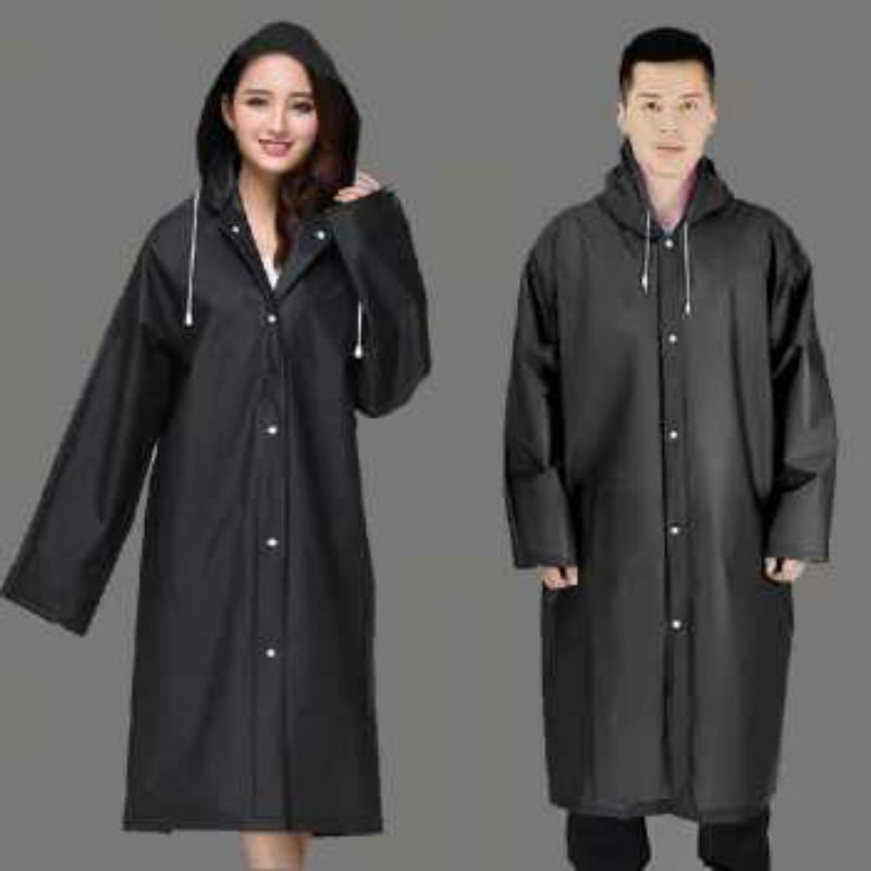 Jas Hujan Panjang Portabel Raincoat Premium Ringan Lentur