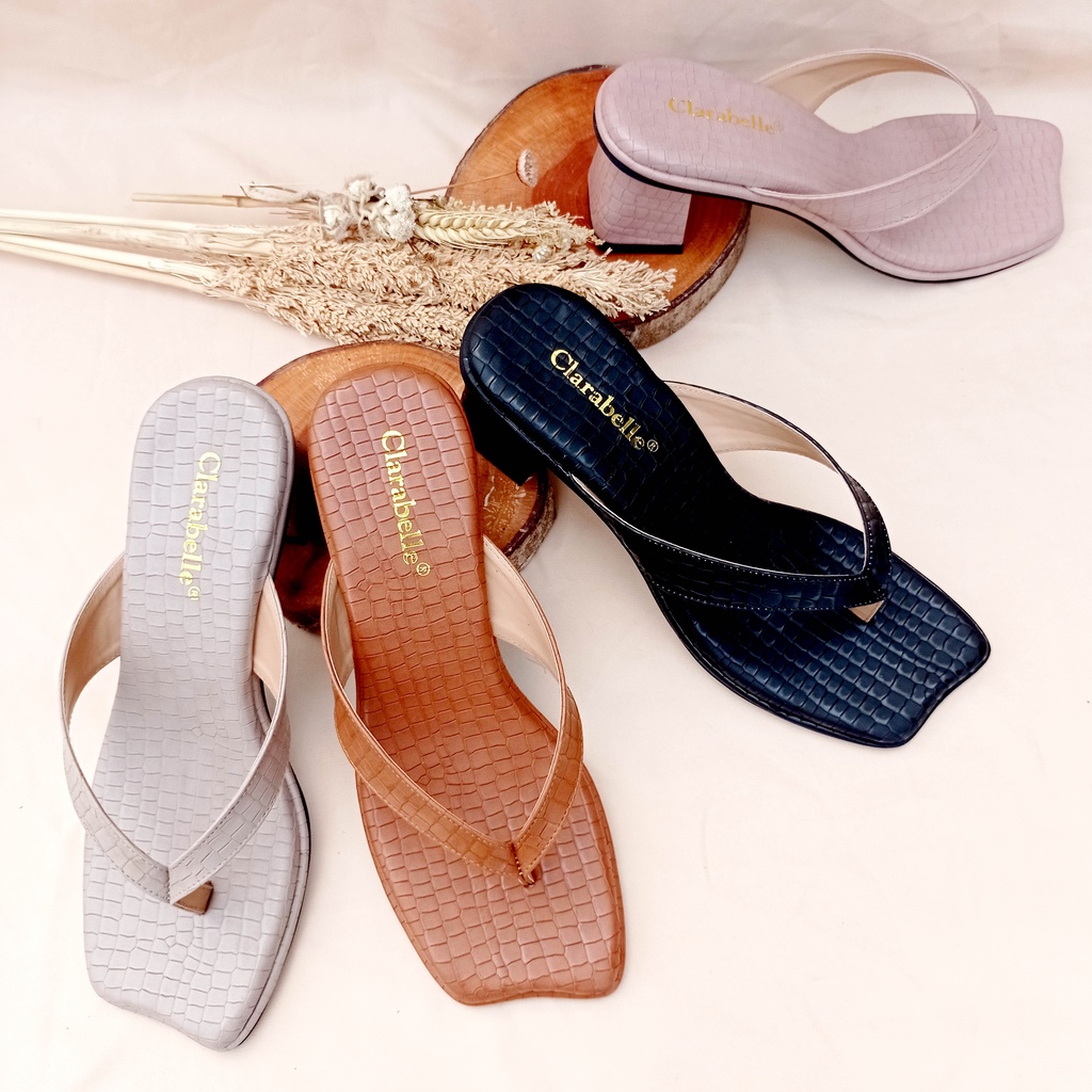 Clarabelle Airin Sandal Hak Tahu Wanita