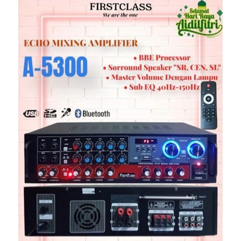 Amplifier Karaoke Audio FIRSTCLASS A 5300 BBE USB Bluetooth Original AMPLIFIER KARAOKE